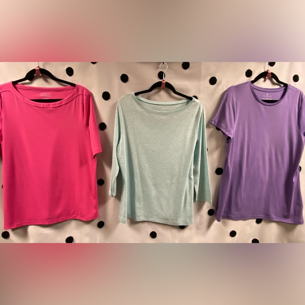 Talbots Women’s 3 Shirt Bundle - size XL Cotton